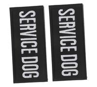 WOONEKY 2pcs Embroidered Service Dog Harness Fabric Patches Comfortable Polyester Material Small to Large Pet Training Walking Travel Sew on Iron on