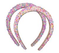 WOONEKY 2pcs Fashionable Wide-edition Headband Headbands for Women Hair Padded Makeup Versatile for Spa and Halloween