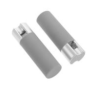 WOONEKY 2pcs Grey Weighted Pull Cord Pendants for Vertical Roller Blinds Window Blind Cords Windproof Frosted Plastic Handles Curtain Accessories