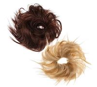 WOONEKY 2pcs Hair Ties Messy Bun Hair Pieces for Women Scrunchies Chignon Ponytail