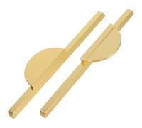 WOONEKY 2pcs Half Moon Drawer Knobs Center Aluminum Alloy Cabinet Handles for Kitchen Cabinets Bathroom Vanities Dresser Easy Installation