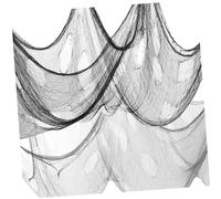 WOONEKY 2PCS Halloween Gauze Set Black Grey Spooky Cloth for Haunted House Decoration Creepy for Scary Scenes and Haunted Party Ambiance
