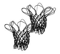 WOONEKY 2pcs Heavy Duty Basketball Net Replacement Outdoor All Weather Nylon Net for Standard Basketball Hoops School Playground Backyard Black