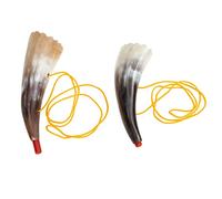 WOONEKY 2Pcs Horn Fun Viking Style Trumpet for Sports Games Cheering Props for Boys and Ox Horn Design for Wind Instrument Lovers Random Color