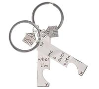 WOONEKY 2Pcs Housewarming Key Chain Metal Keychains with House Pendant for Homeowners Bag Hanging Decoration for Backpack and Purse Gift for First Home Anniversary