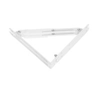 WOONEKY 2pcs Iron Folding Triangle Brackets Heavy Duty Iron Corner Braces Wall Mounted Small Shelf Supports for Home Kitchen Office Garden Durable Decorative Furniture Brace