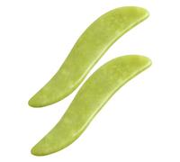 WOONEKY 2pcs Jade Gua Sha Massage Boards for Body and Face Scraping Lightweight Smooth Acupuncture Tool for Micro-Circulation and Lymphatic Flow Portable Multi-Functional Massage