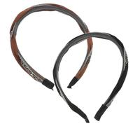 WOONEKY 2pcs Knotted Rhinestone Headbands Non Slip Lightweight Hairbands for Women with Comfortable Fit Stylish Embellished Hair Accessories for Parties Weddings and Daily Wear Black