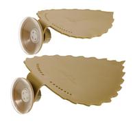 WOONEKY 2PCS leaf terrace reptile fish tank decorations turtle basking platform large aquarium turtle dock acrylic acid Climb Platform little turtle Climbing Platform