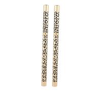 WOONEKY 2pcs Leopard Print Eyebrow Pencil with Brush Dual-ended Design for Natural Brows Dark Coffee Shade for All Skin Types Easy Application for Professional and Personal Use