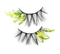 WOONEKY 2pcs Luminous False Eyelashes Glitter for Nighttime Makeup Soft Lightweight Easy to Apply Performance Lashes for Stage Cosplay Looks