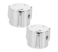 WOONEKY 2pcs Metal Faucet Handles for Kitchen and Shower Mixing Valve Conversion Wheel Compact Lightweight Replacement Tap Handles for Hot Cold Water Control in Bathroom