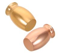 WOONEKY 2pcs Mini Metal Pet Ashes Urns Small Cremation Keepsake Boxes with Paw Print for Dog Loss Remembrance Multipurpose Memorial Storage for Fur Teeth Gold and Rose Gold