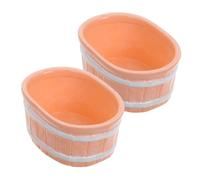WOONEKY 2pcs Miniature Dollhouse Bathtub Handmade Micro Landscape Decoration Accessory for Dollhouse Bathroom Furniture Space Efficient Private Relaxation Spot Ornament