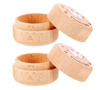 WOONEKY 2pcs Modern Beige Wooden Tooth Collection Box with Multifunctional and Sturdy Design, Small Tooth Souvenir Keepsake Box, White Ceramic Toothbrush Holder Included for Boys