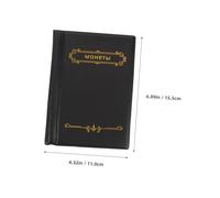 WOONEKY 2pcs Money Storage Album Coin Stock Organizer Coin Pocket Album Coin Collecting Pocket Organizer Case Collector Storage Pu PVC