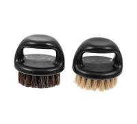 WOONEKY 2pcs Mustache Beard Brush for Men Soft Bristle Grooming Tool for Styling and Care Gentle Exfoliating Facial Hair Comb for Mustache Goatee and Whiskers Quick-dry Beard Shaping
