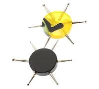 WOONEKY 2pcs Nail Art Dotting Pens with Clay Modelling, Dual-head Manicure Drawing Pens for DIY Craft and Pottery Carving, Black and Yellow Set for Nail Decoration and Handcraft Design