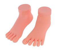 WOONEKY 2pcs Nail Art Practice Model for Right and Left Foot Soft and Durable Manicure Training Tool for Ladies for Nail Beauty Skill Development and Application Techniques