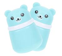 WOONEKY 2pcs Natures Boy Girl Powder Puff Box Travel Case Portable Makeup Powder Holder Talcum Bottle