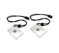 WOONEKY 2pcs Outdoor Survival Signal Mirrors Reflective Emergency Sos Mirrors with Protective Film for Hiking Camping Wilderness Safety and Rescue