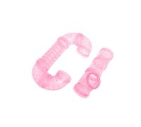 WOONEKY 2pcs Pink Plastic Hamster Tunnel Tube for Cage Expansion Exercise for Animals Maze for Hamsters and Pets Promotes Active Exploration and Healthy Habits