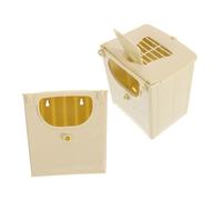 WOONEKY 2pcs Plastic Finch Nesting Box Bird House for Cage Parakeet Nest Box Budgie Coconut House