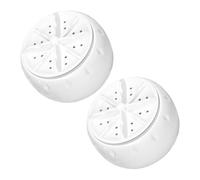 WOONEKY 2PCS Portable Mini Washing Machines USB Travel Laundry Washer Suction Cup Compact Plastic Portable Washer for Camping RV Apartment Use