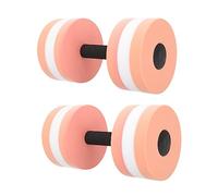 WOONEKY 2Pcs Portable Water Dumbbells Floating Interactive Pool Fitness Accessory for Swimming Exercise Yoga Rehabilitation Postpartum Weight Loss Orange White Design