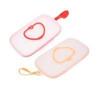 WOONEKY 2pcs Portable Wet Wipes Box Travel Case for Baby Wipes Refillable Dispenser Stroller Hanging Function for Go Use