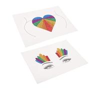 WOONEKY 2Pcs Pride Day Rainbow Face Stickers Skin for Lgbtq Celebrations Body Decoration for Parties and Events Safe Skin Friendly Design