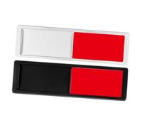 WOONEKY 2Pcs Privacy Door Indicator Signs Sliding Meeting Signboard for Office and Home Blank Conference Slider Bright Color Reminder for Private Space
