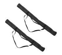 WOONEKY 2pcs PU Leather Baseball Bat Bag with Oxford Cloth Adjustable Shoulder Straps Multi-Functional Sports Organizer for Baseball Softball Martial Arts Sword Gear