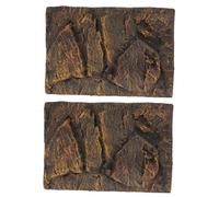 WOONEKY 2pcs PU Terrarium Background Boards for Turtle Tanks Lifelike Aquarium Decorations with Vibrant Colors and Textures for Fish Tank Layouts and Reptile Enclosures