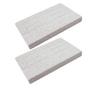 WOONEKY 2pcs Rabbit Grinding Pad: Rough Mineral Stone Surface for Bunny & Small Pet Pedicure - Scratch-Resistant Claw Board for Teeth & Nail Care
