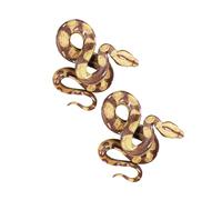 WOONEKY 2pcs Realistic Fake Snake Model PVC for Educational Science Tool Lifelike Reptile Figurines for Learning Party Decorations Prank with Authentic Appearance