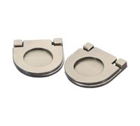 WOONEKY 2pcs Recessed Pull Handle Set for Cabinets and Drawers, Concealed Furniture Drawer Handles in Antique Copper Finish, Flush Mount Invisible Cabinet Door Pulls for Wardrobe