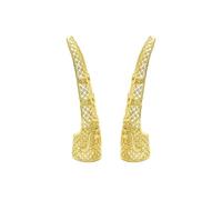 WOONEKY 2pcs Royal Style Delicate Fingertip Covers in Golden Copper, Lightweight and Rust-resistant Finger Nail Protectors for Belly Dancing and Costume Role-playing Accessories