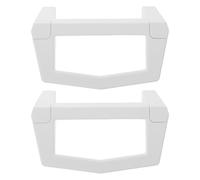 WOONEKY 2pcs Rv Roof Rack Luggage Strap Handle Weather-Resistant Nylon Pa6 Aerodynamic Design White for Outdoor Road Excursions