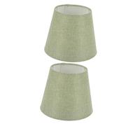 WOONEKY 2pcs Sage Lampshade Green Fabric Lamp Shades Drum Lampshade for Pendant Light