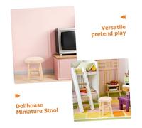 WOONEKY 2pcs Scale Mini Bar Chair for Micro Scenes Photography and Display Accessories