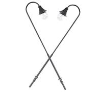 WOONEKY 2pcs Scale Warm Yellow Light Courtyard Lamp Decorations for Sand Table Garden DIY Craft Accessories