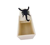 WOONEKY 2Pcs Scorpion Tricky Props Prank Scare Box for Party Fun for April Fool Day Friends with Realistic Fake Animal Inside Light Yellow Color