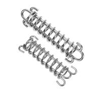 WOONEKY 2pcs Shock Absorbing Dog Leash Springs with Stainless Steel Tie Out Cable for Training and Camping Explosionproof Heavy Duty Tensioner Suitable for Small to Large Dogs Outdoor Use