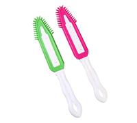 WOONEKY 2pcs Silicone Dog Comb Dog Hair Brush Pet Grooming Brush for Hair Shampoo