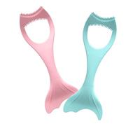 WOONEKY 2pcs Silicone Eyeliner Applicators Multi-purpose Eye Makeup Tools for Effortless Lash Line Definition and Smudge Mascara Application Pink Green
