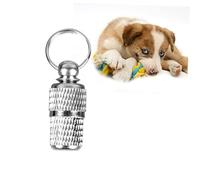 WOONEKY 2pcs Silver Pet Id Tube Tags with Name Address Label for Dog Cat Collar Lightweight Pendant for Secure Identification