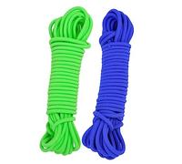 WOONEKY 2pcs Skipping Rope Outdoor Elastic Band Jump Ropes for Meters Green Blue for School Activities and Fun Exercise