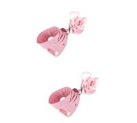 WOONEKY 2pcs Small Pet Chest Leash for Guinea Pig Lightweight Vest Sticky Strap Design Adorable Red Outfit for Small Animals s