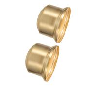 WOONEKY 2pcs Solid Brass Lamp Socket Cover Vintage Lamp Base Holder Cup for Chandelier Wall Ceiling Pendant with Pure Copper Craftsmanship and Heavy Duty Design
